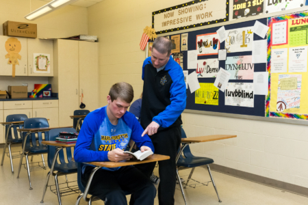 Maroa forsyth high school teacher helping