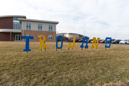 Maroa forsyth high school trojan sign