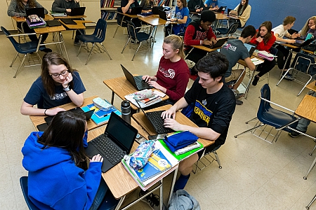 Laptops at Maroa-Forsyth High School 